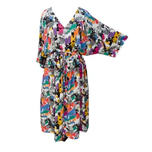 Abstract Viscose Maxi Dress UK Size 18-32 M157