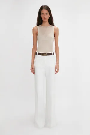 Alina High Waisted Stretch Jean In Washed White