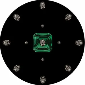 Asscher Black 16" Round Pebble Placemat Set of 4