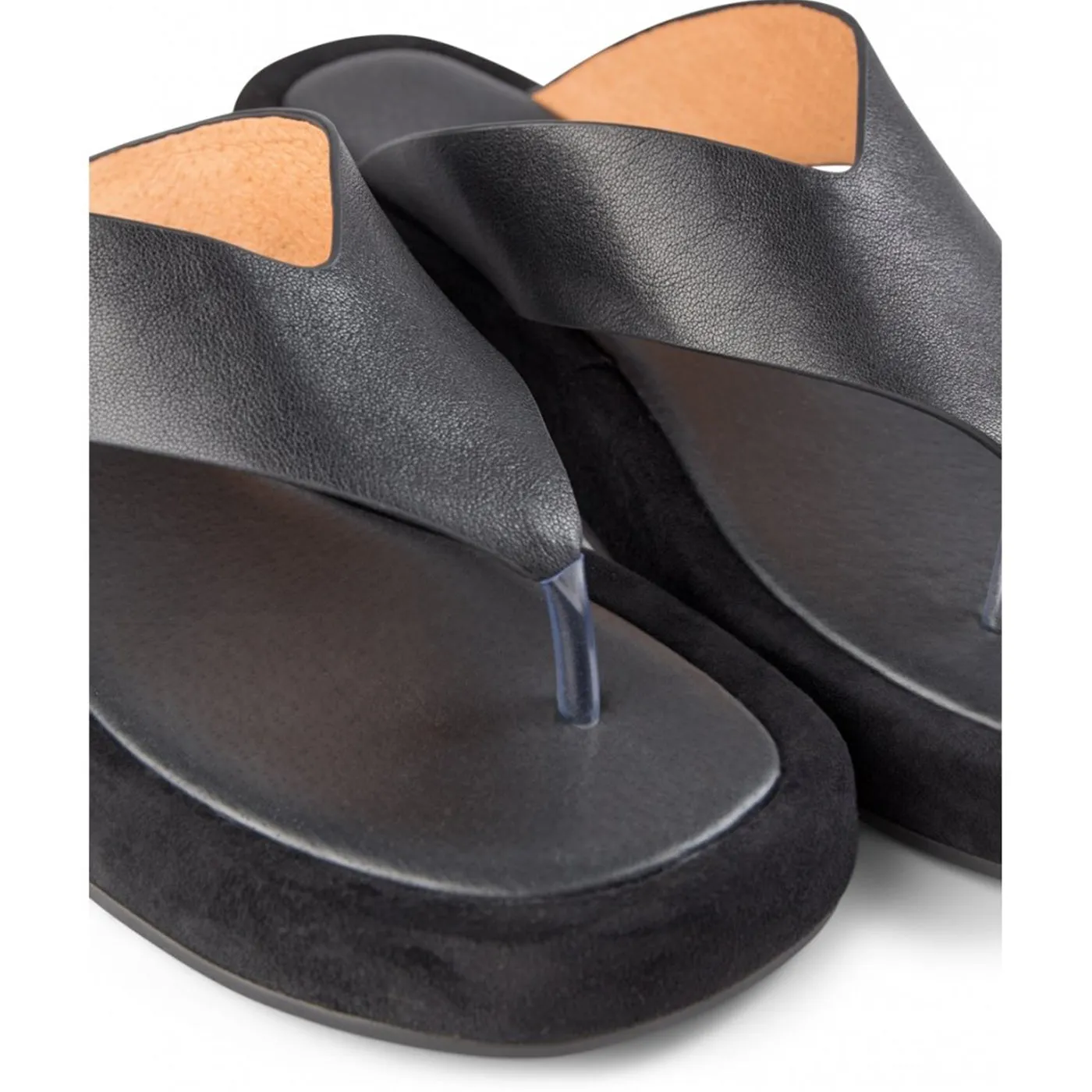 Astrid sandal leather - BLACK / BLACK