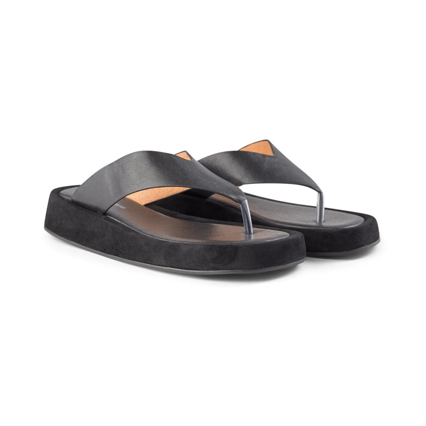 Astrid sandal leather - BLACK / BLACK