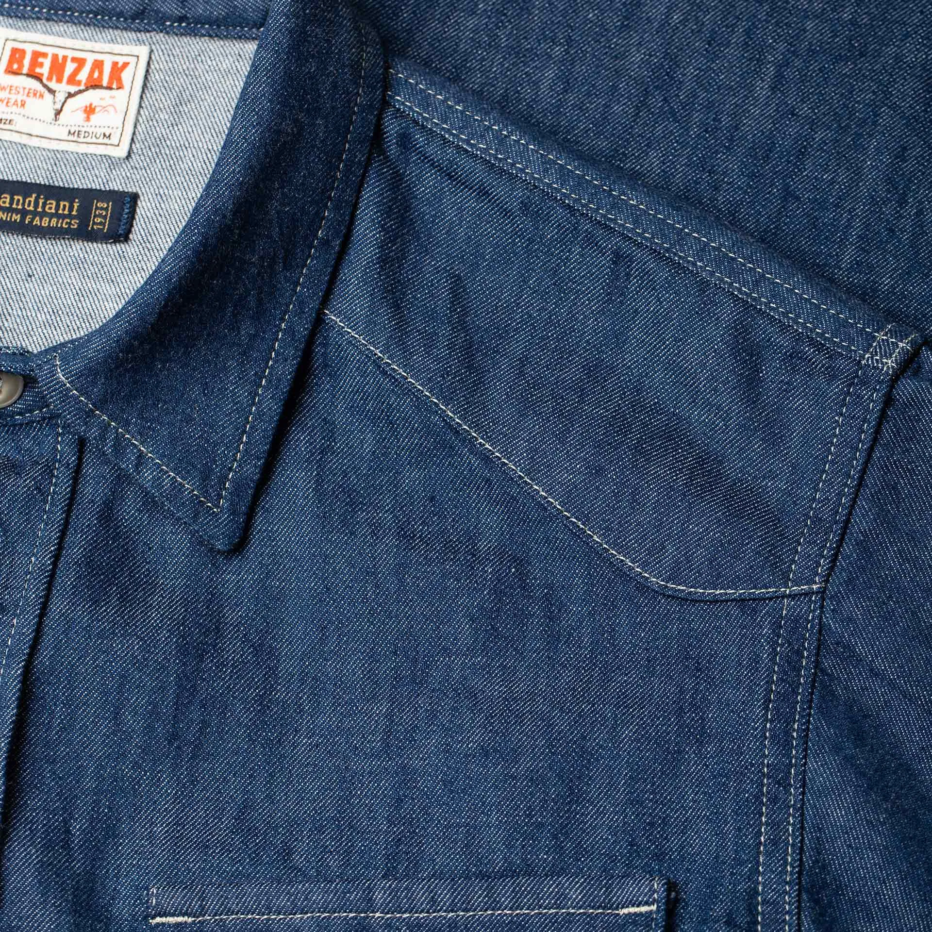 BCS-01 WESTERN SHIRT 7 oz. vintage blue denim [AW24]