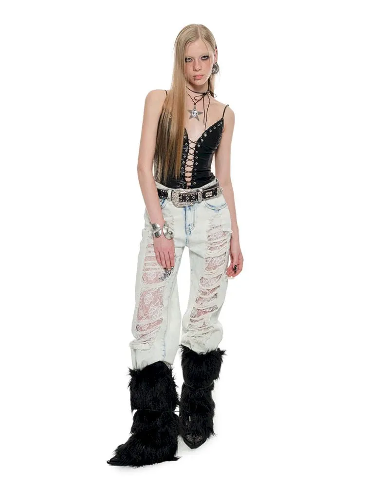 Broken Lace Jeans【s0000009859】