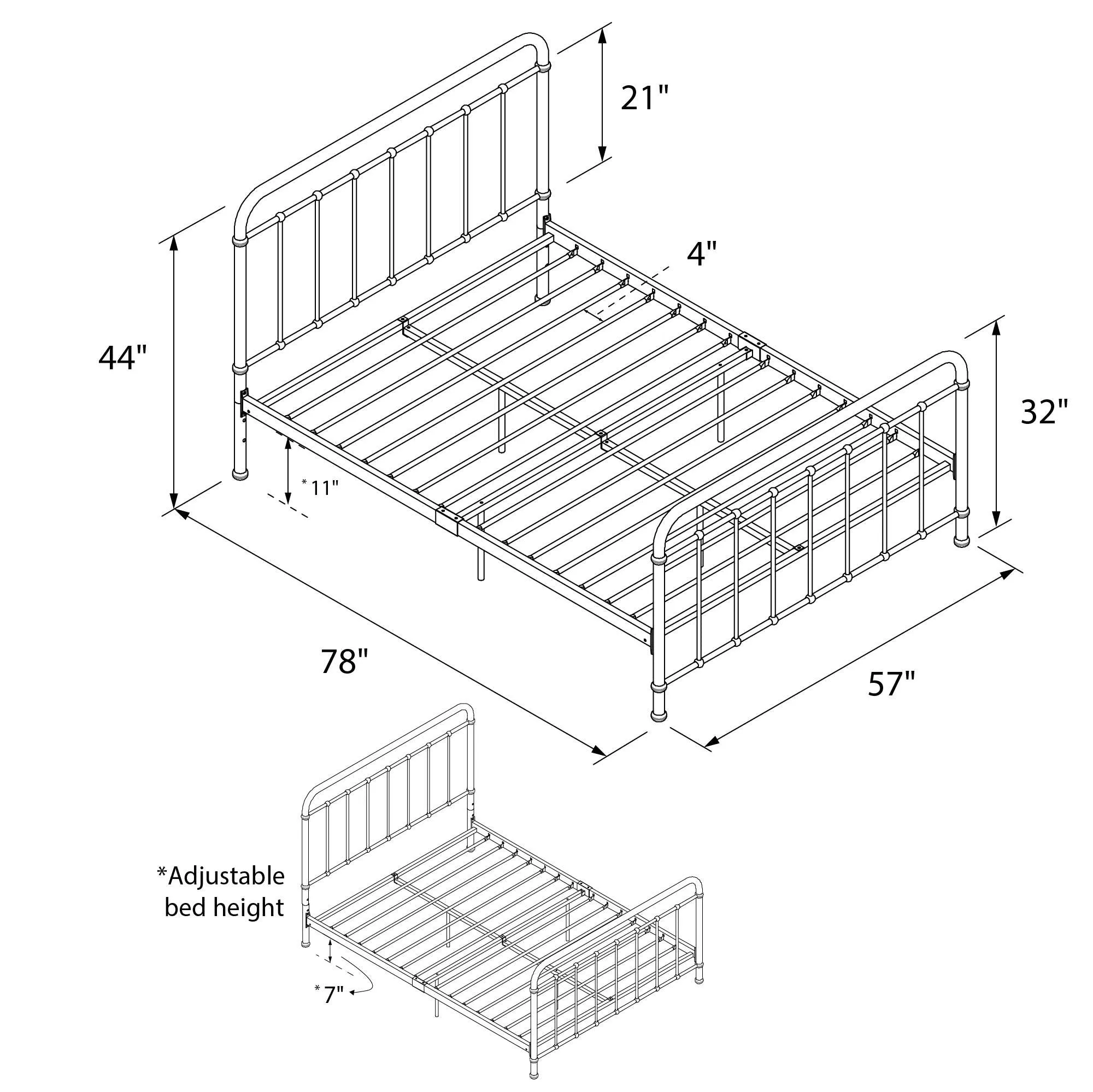 Brooklyn Iron Bed Frame