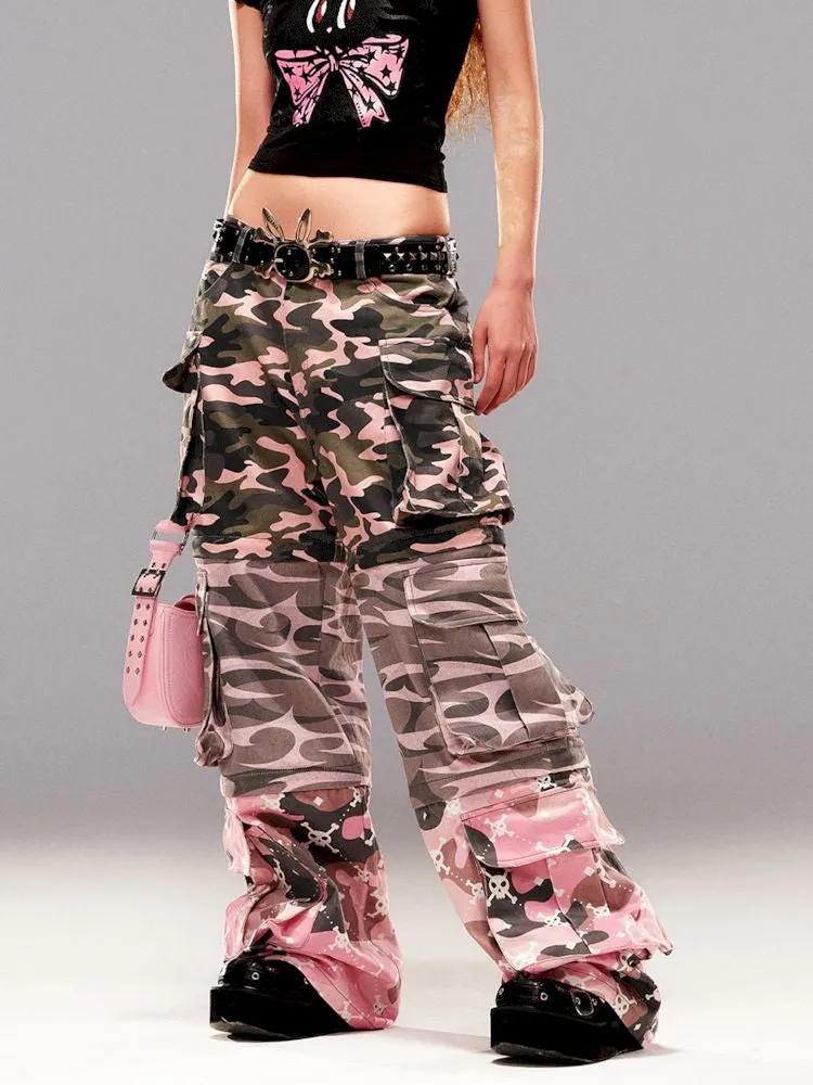 Camouflage print Detachable jeans【s0000009416】