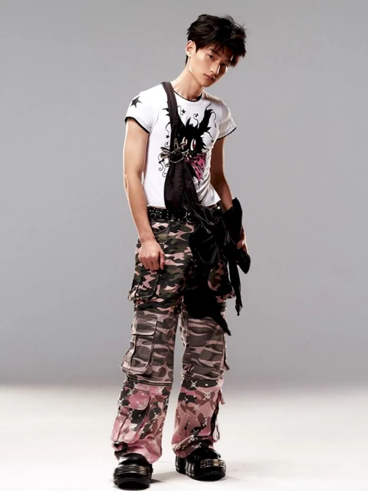 Camouflage print Detachable jeans【s0000009416】