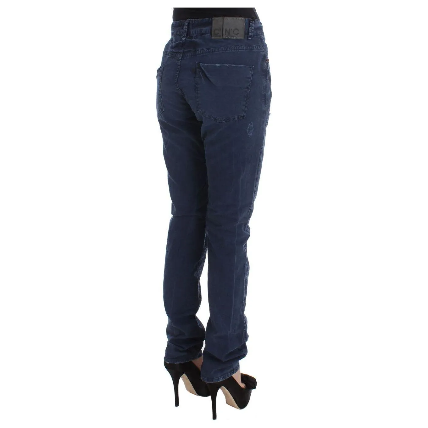 Costume National Chic Regular Fit Blue Denim Jeans