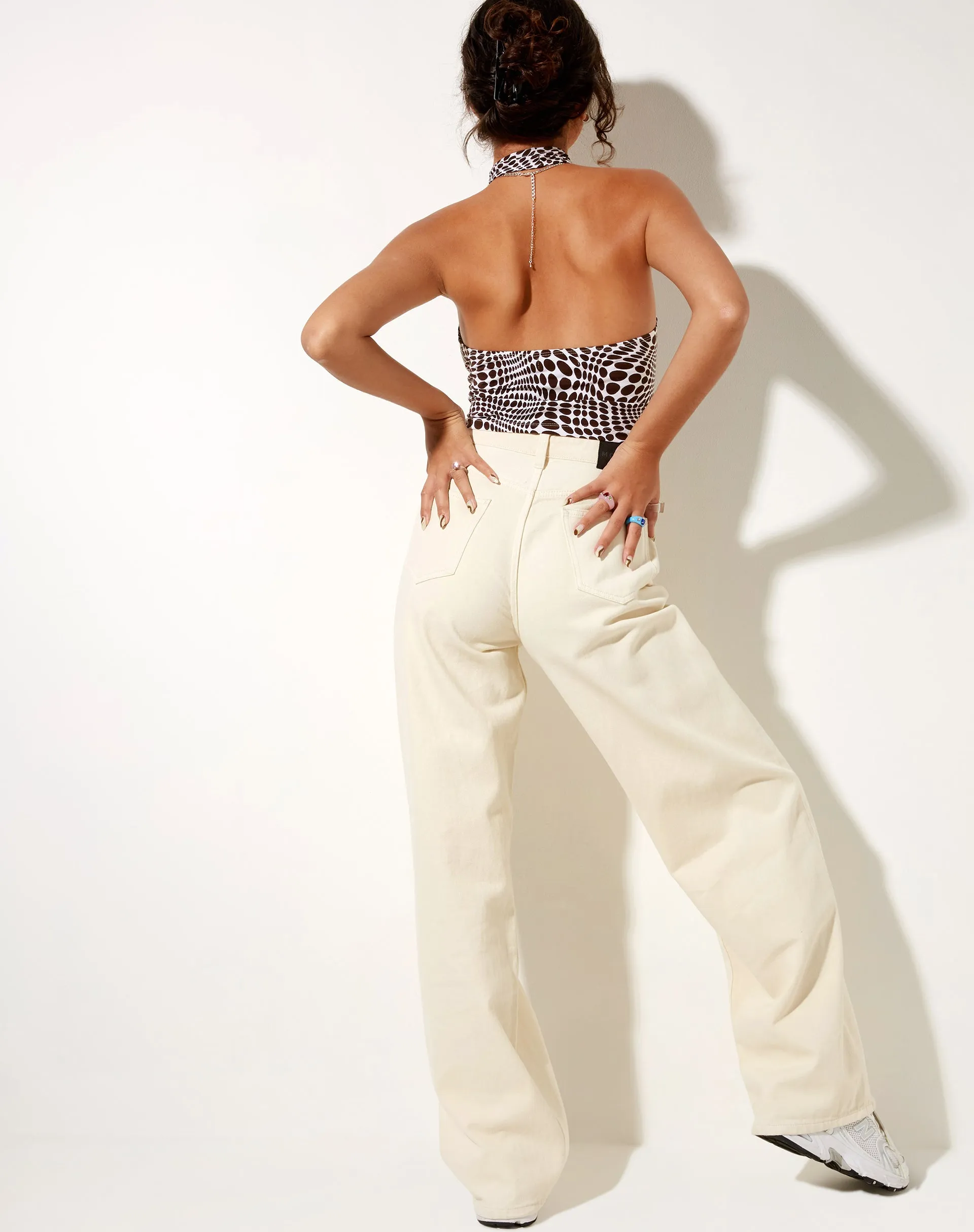 Dapa Crop Top in Optic Polka