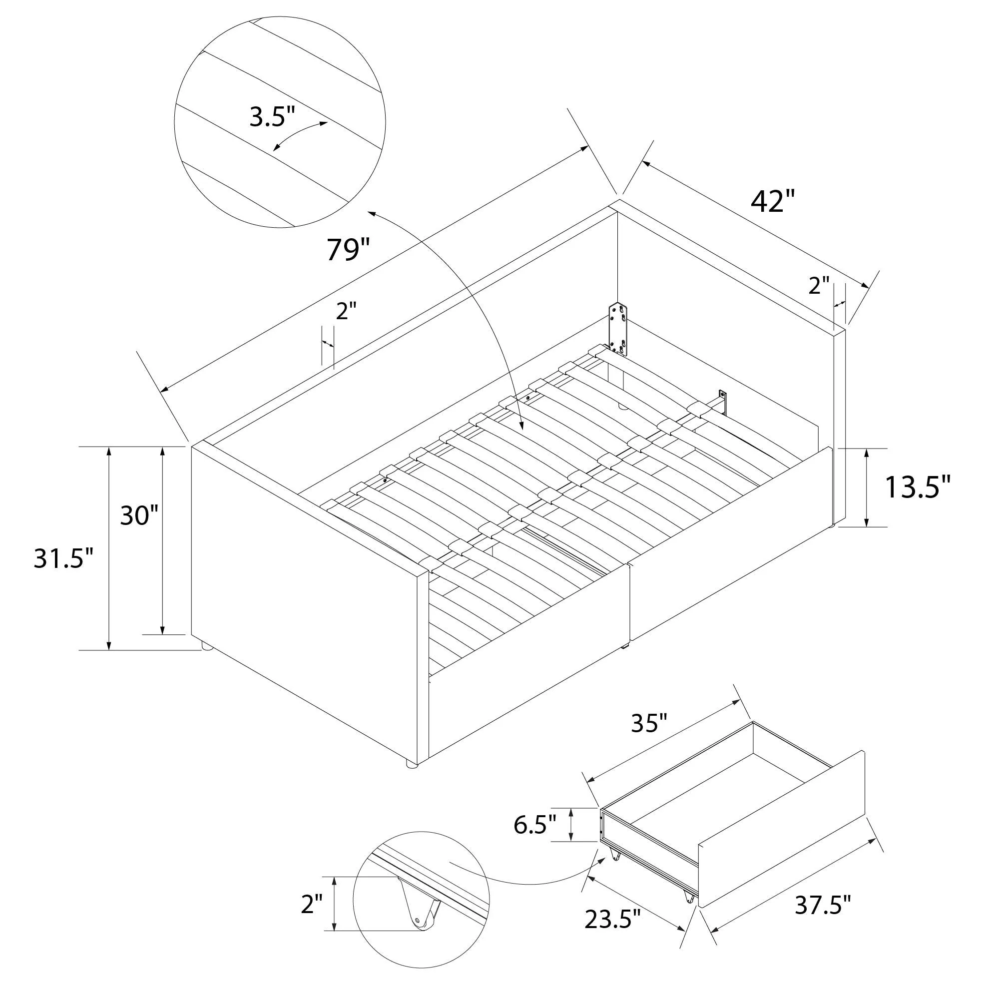 Daybed with Storage