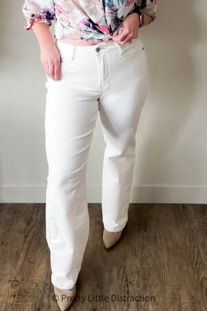 Diana Straight Leg Jeans In White