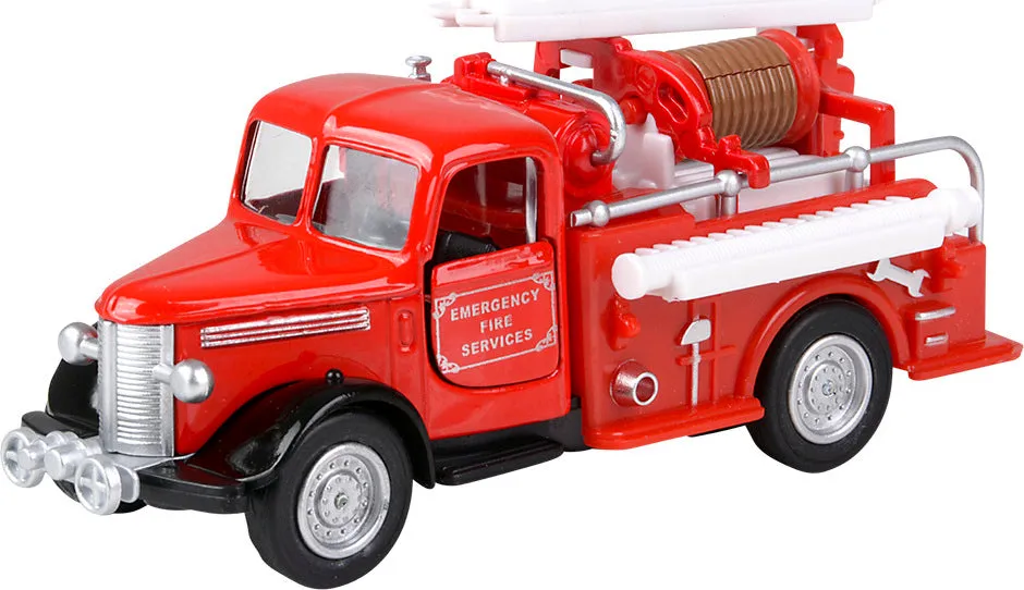 Die Cast Pull Back Classic Fire Truck