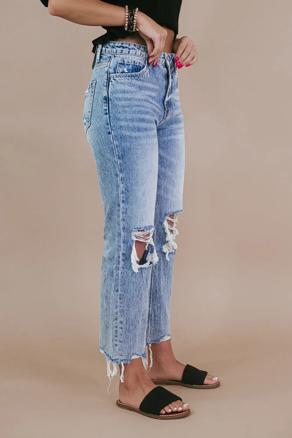 Eli Straight Leg Jean, Light Wash VERVET