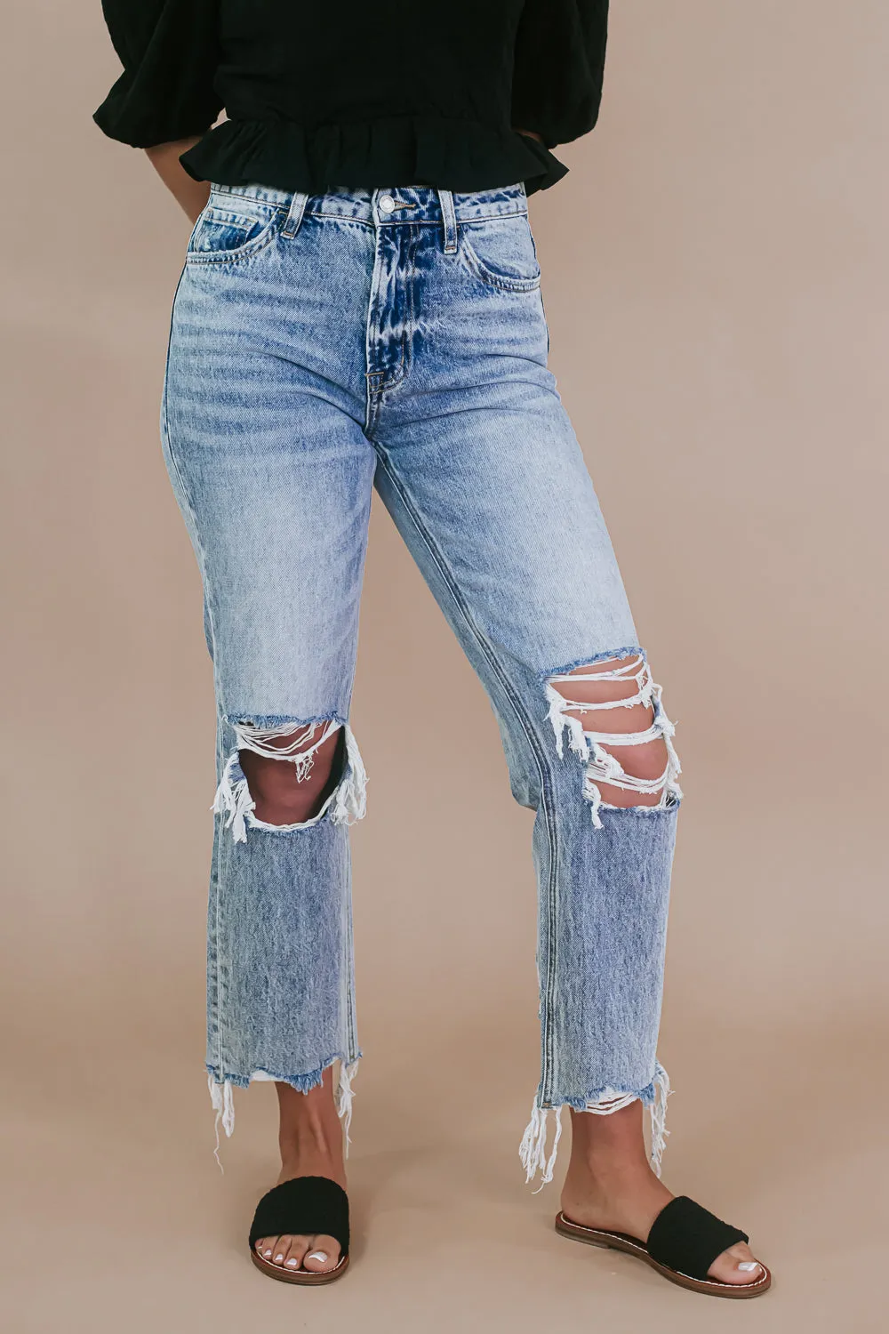 Eli Straight Leg Jean, Light Wash VERVET