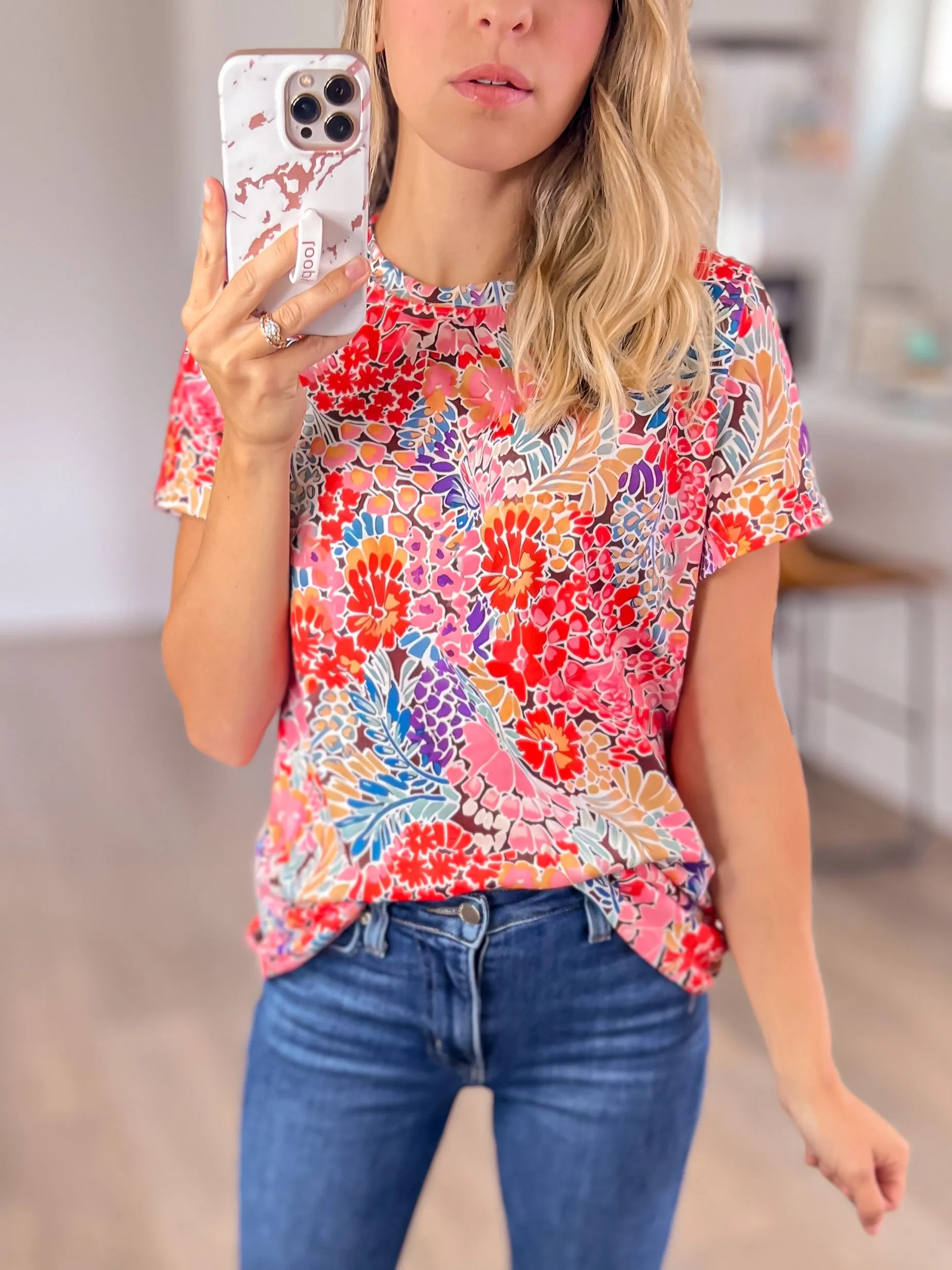 Flowers Everywhere Floral Top