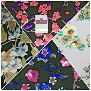 Foil Floral Printed Scuba Fabric 150cm MH1338