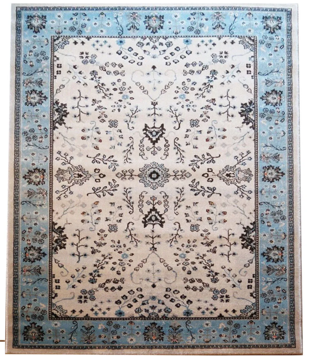 Herat Oriental Area Rug (Grey/Teal, 120 x 170 cm)