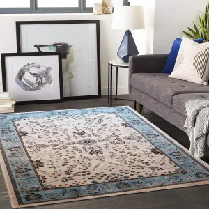 Herat Oriental Area Rug (Grey/Teal, 120 x 170 cm)