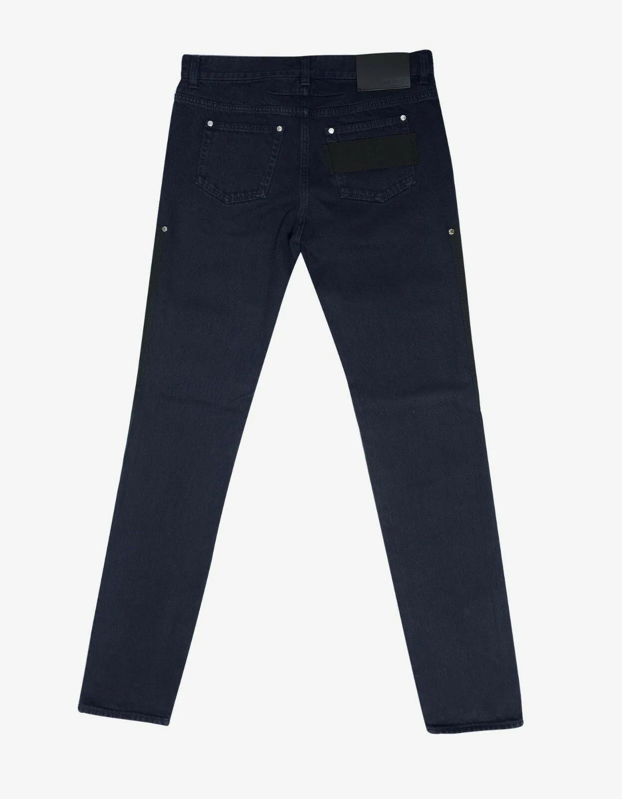 Indigo Wash Contrast Panel Denim Jeans