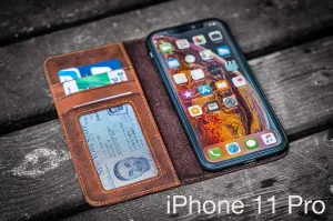 iPhone 11 Pro Leather Wallet Case - No.01