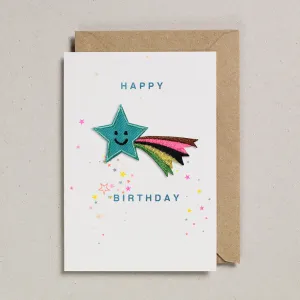 Iron On Patch Card - Birthday Shooting Star