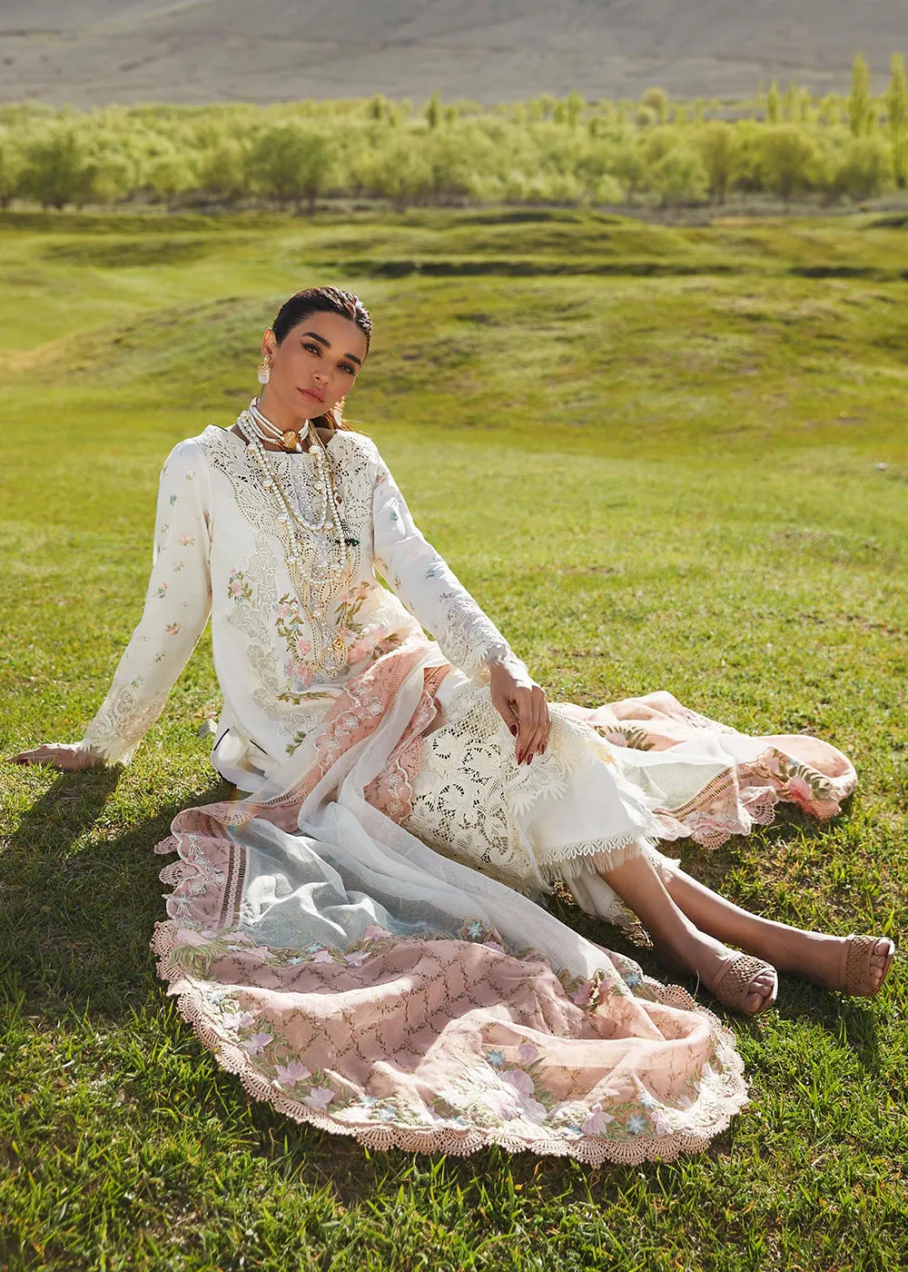 Ivory Lawn Suit - Saira Shakira X Crimson Luxury Lawn '23 - Summer in the Meadows - D1A