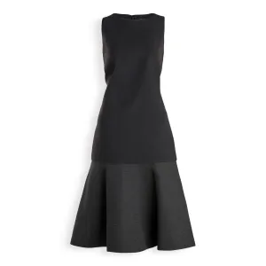 J. Peterman Women's Sleeveless Mermaid Flare Black Dress