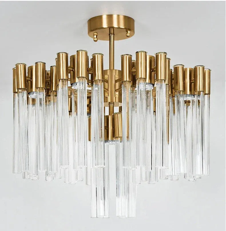 Josse Light Luxury Crystal Tube Chandelier