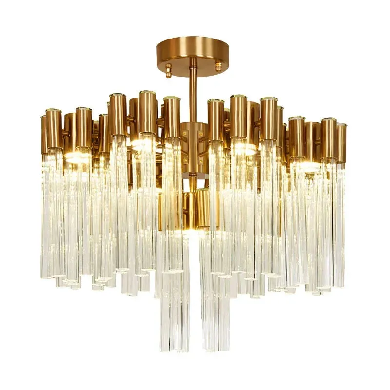 Josse Light Luxury Crystal Tube Chandelier