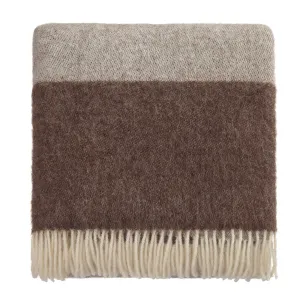 Karby Wool Blanket [Cream/Brown]