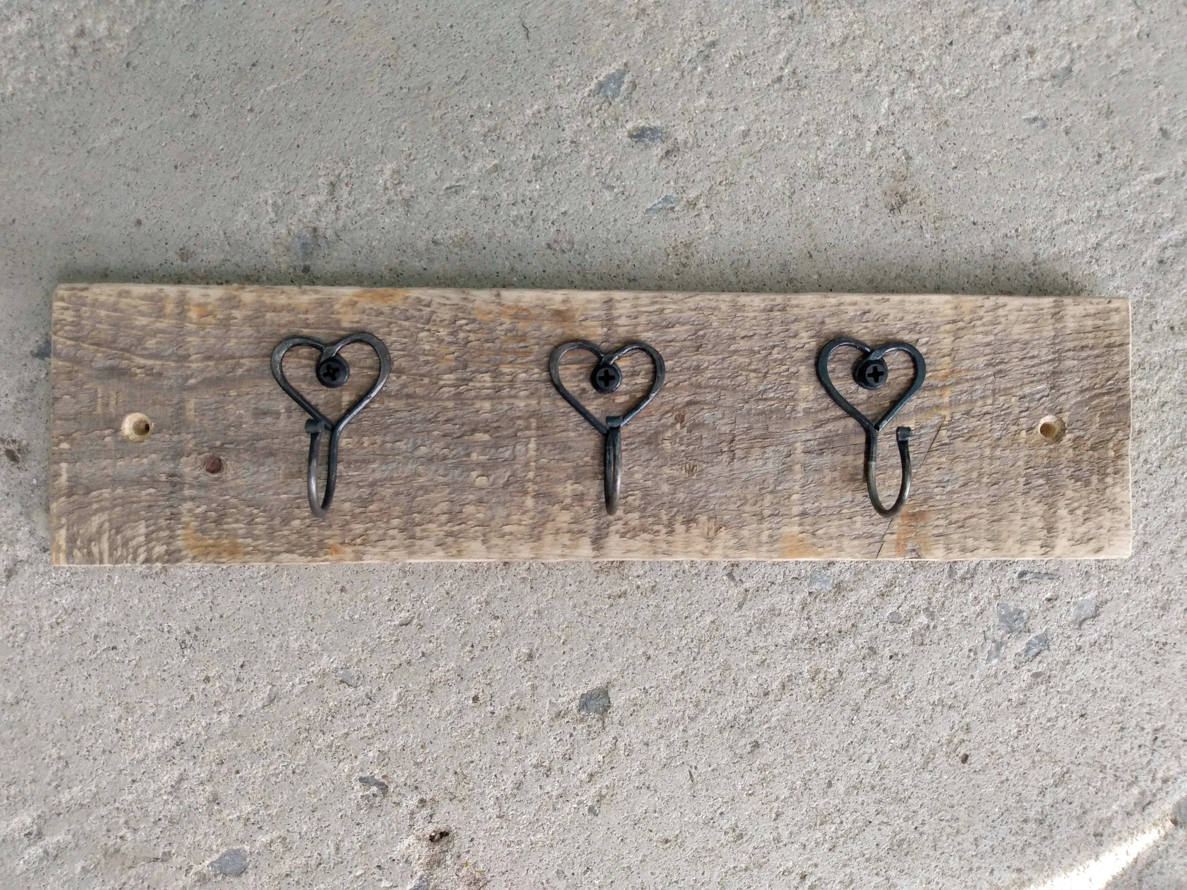 Key Hook Board - Burned Wood