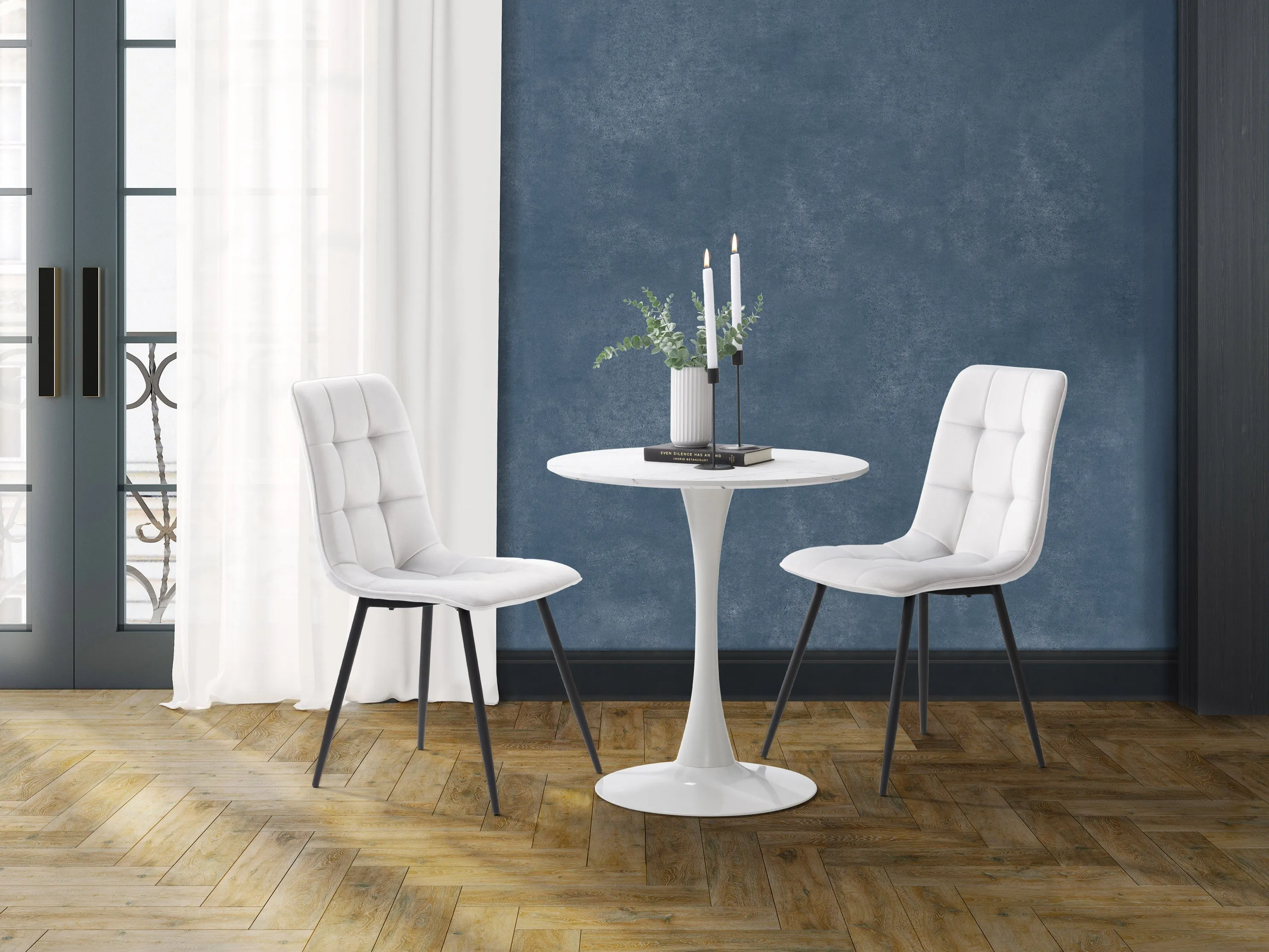 Light Grey 3 Piece Bistro Dining Set