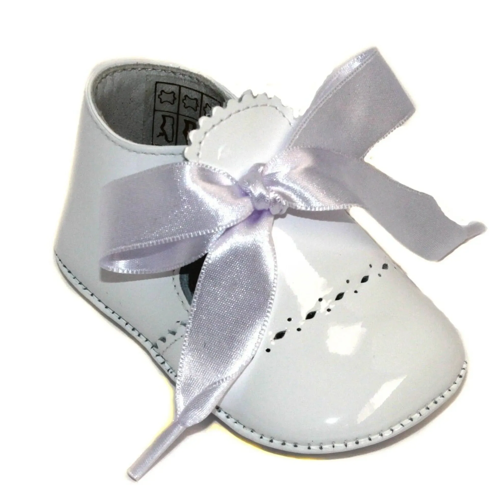 Lily- White Patent Leather Baby Shoes