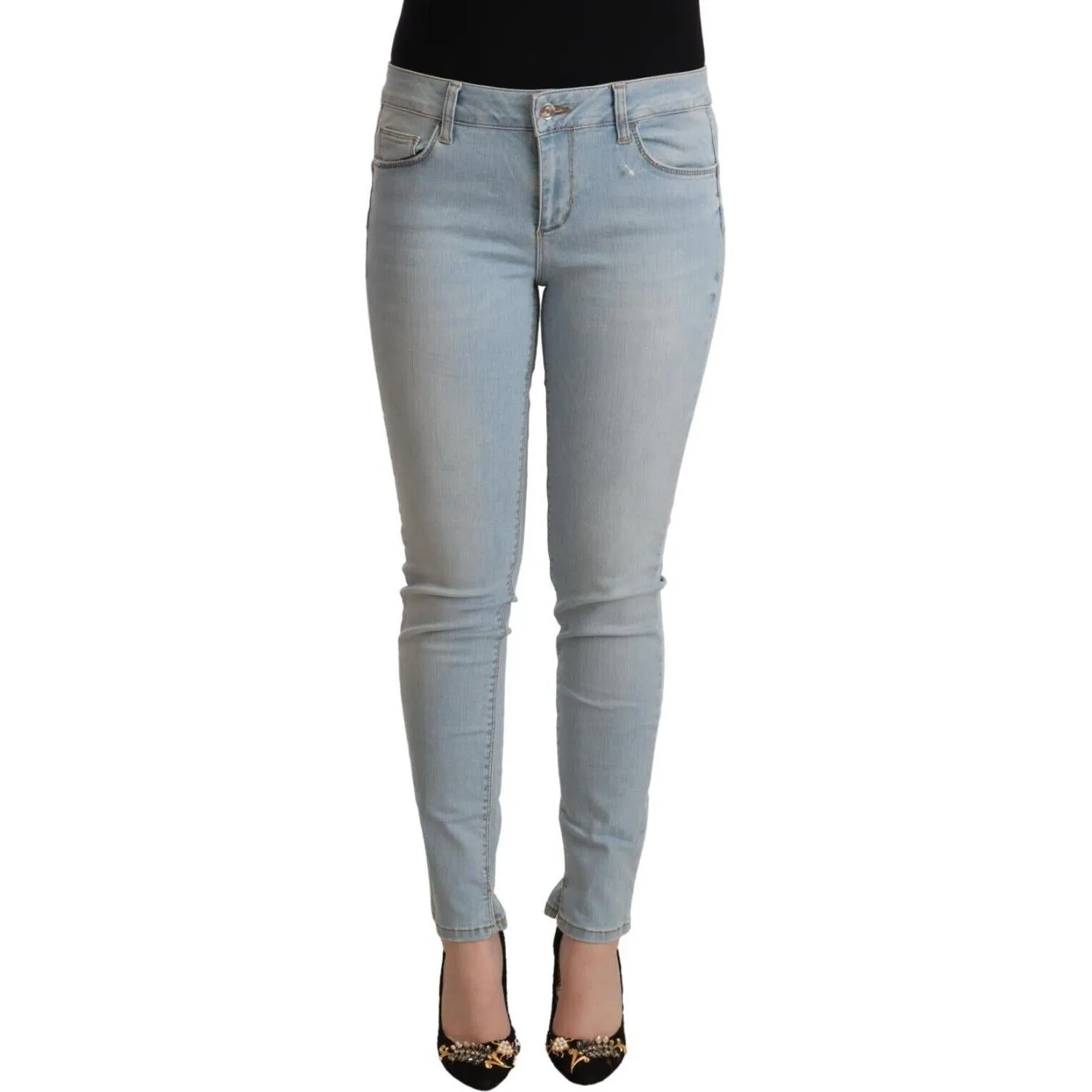 Liu Jo Light Blue Mid Waist Skinny Denim