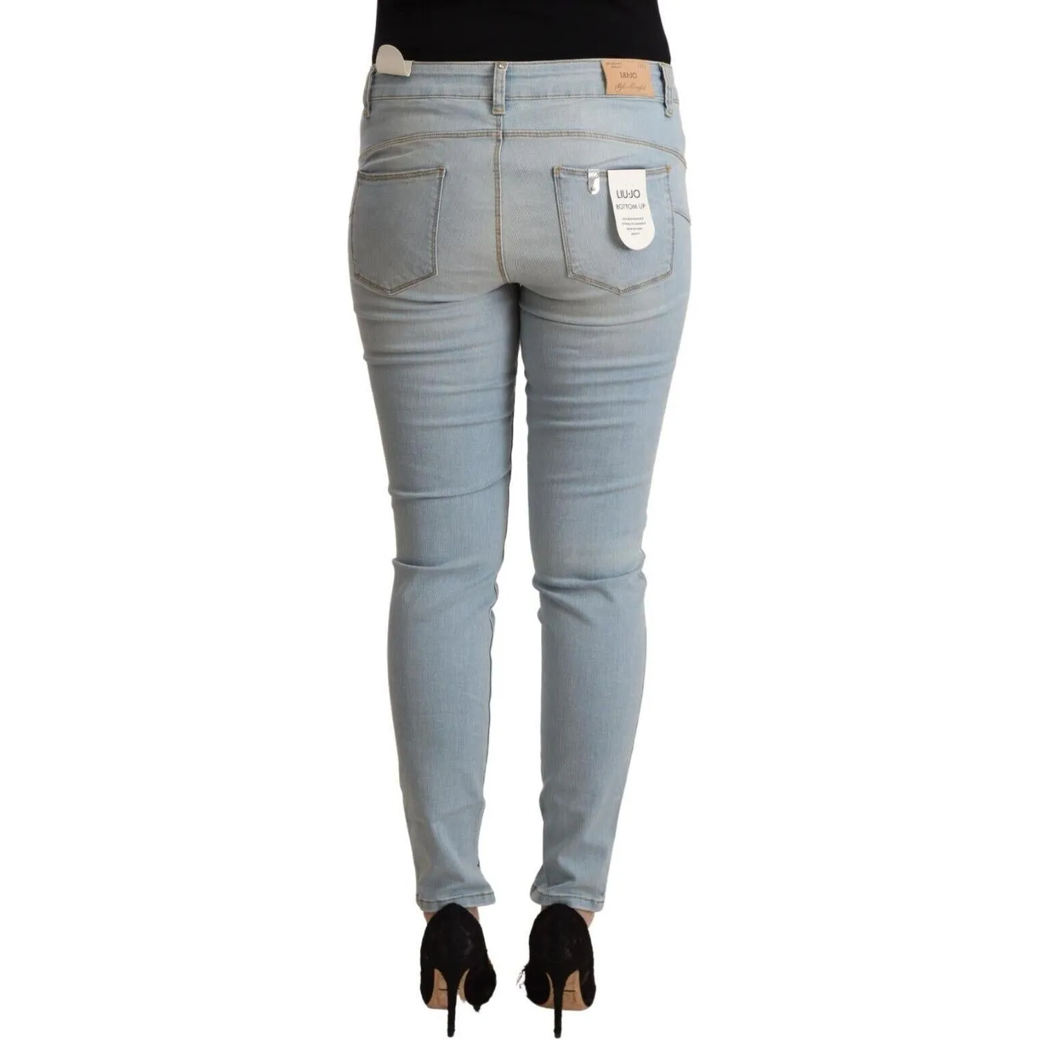 Liu Jo Light Blue Mid Waist Skinny Denim