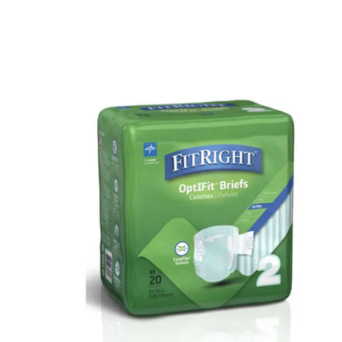 Medline FitRight Stretch Ultra Incontinence Briefs with Center Tab