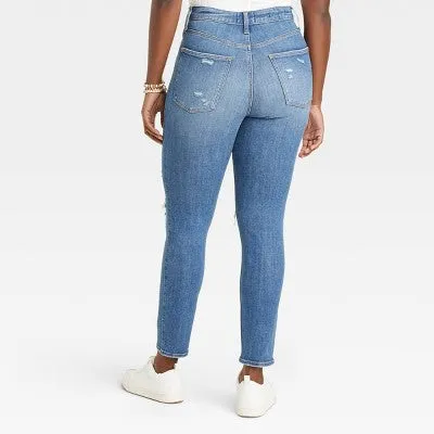 New - Women's High-Rise Skinny Jeans - Universal Thread Medium Wash 14 Short