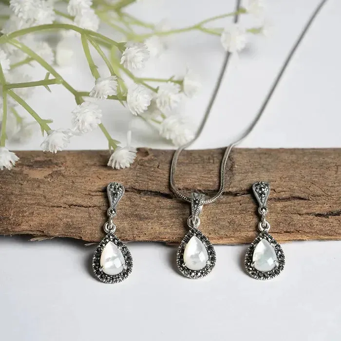 Paloma Silver Pendant Set