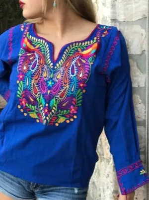 Peacock Blouse Royal Blue