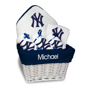 Personalized New York Yankees Medium Basket - 6 Items