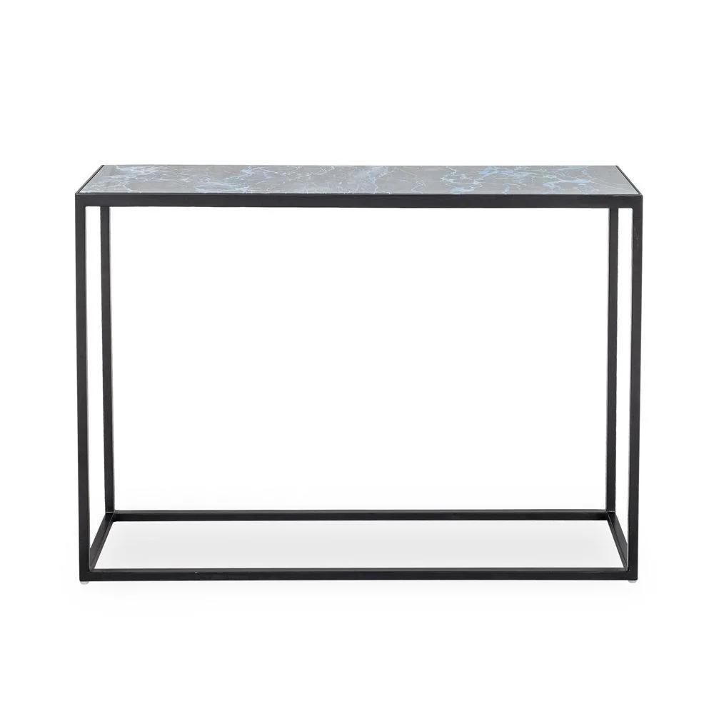 Portia Glass Console Table ONYX MARBLE