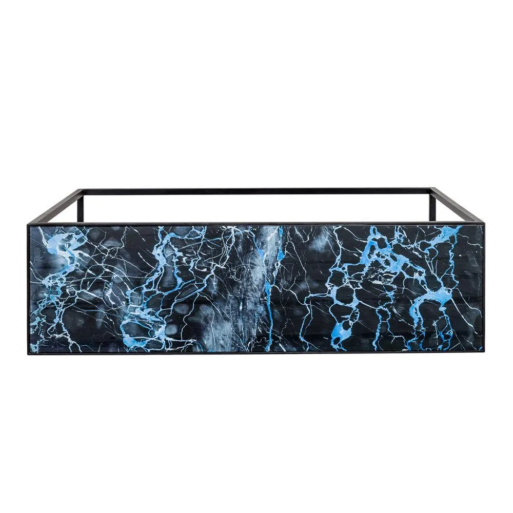 Portia Glass Console Table ONYX MARBLE