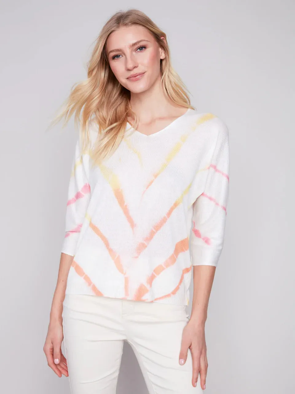 PRINTED DOLMAN SWEATER