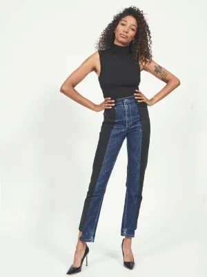 Straight Leg Jean Black/Dark Blue