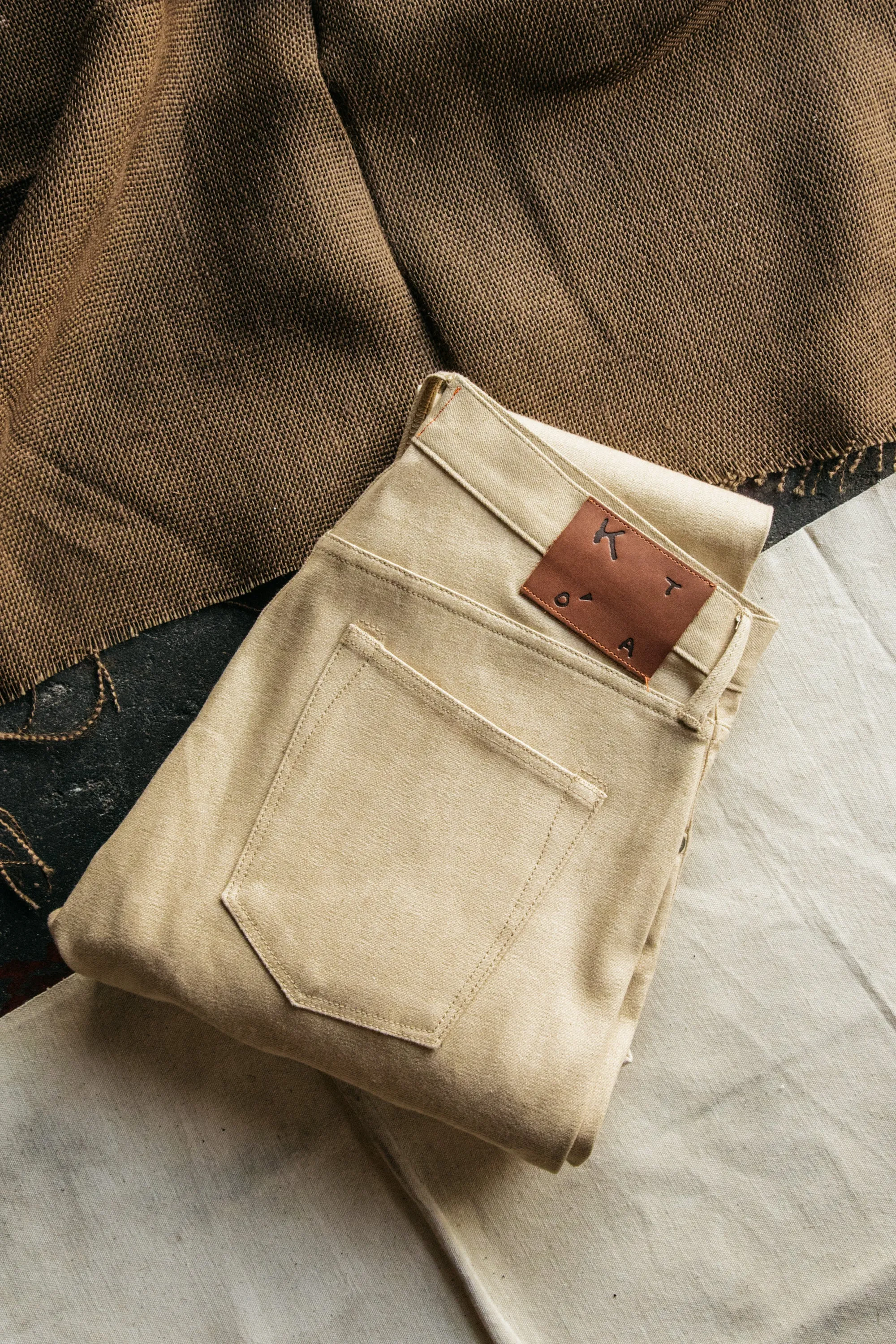 The Pen Slim - Beige Raw 10.5oz Selvedge