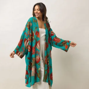 Tulip Blue Grande Kimono - One Hundred Stars